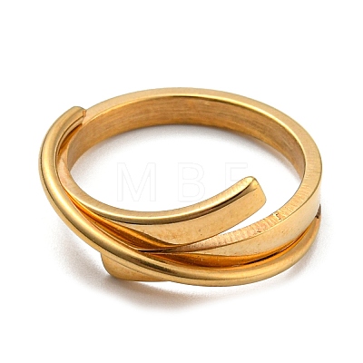 Ion Plating(IP) 304 Stainless Steel Rings for Women RJEW-E078-03G-1