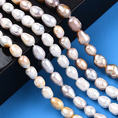 Natural Cultured Freshwater Pearl Beads Strands PEAR-N012-05W-1