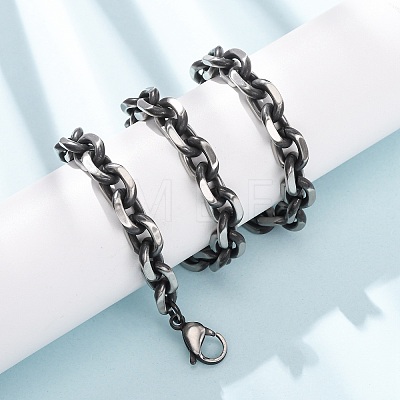 Unisex 304 Stainless Steel Necklaces NJEW-C115-04AS-1