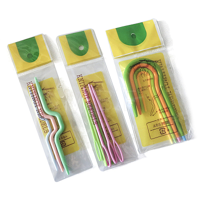 13Pcs ABS Plastic Knitting Sewing Needles PW22062476769-1