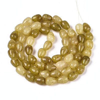 Baking Paint Crackle Glass Beads Strands DGLA-N019-03A-07-1