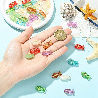 40Pcs 8 Styles Glass Beads GLAA-YW0005-84-1