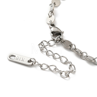 304 Stainless Steel Oval Link Chains Bracelet for Men Women BJEW-G640-05P-1