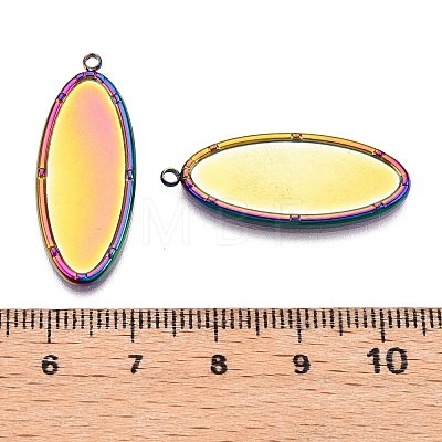 Ion Plating(IP) 304 Stainless Steel Pendant Cabochons Settings STAS-A070-45MC-1