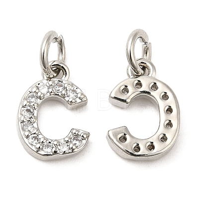 Brass Micro Pave Grade AAA Cubic Zirconia Charms LS-ZIRC-P067-11P-C-NR-1