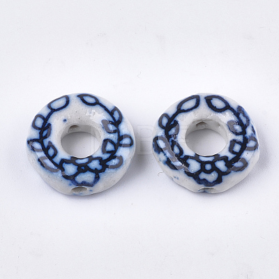 Handmade Porcelain Bead Frame Beads X-PORC-S498-59-1