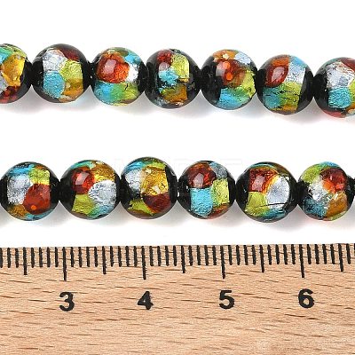 Handmade Foil Glass Beads LAMP-K039-37A-1