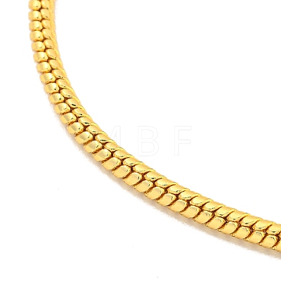 3MM Brass European Style Round Snake Chain Bracelets for Jewelry Making BJEW-G703-04G-1