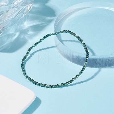 Glass Round Beaded Stretch Bracelet for Women BJEW-JB07911-04-1