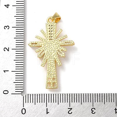 Brass Micro Pave Clear Cubic Zirconia Pendants KK-A212-11A-G-1