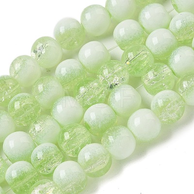 Crackle Glass Beads Strands GLAA-U001-8mm-09-1