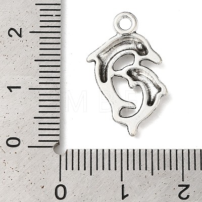 Alloy Dolphin Pendants TIBEP-R336-079AS-FF-1