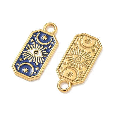304 Stainless Steel Enamel Pendants STAS-L316-10G-1