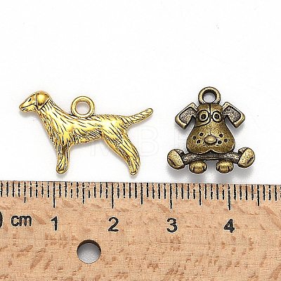 Tibetan Style Alloy Puppy Pendants TIBEP-MSMC021-28-1