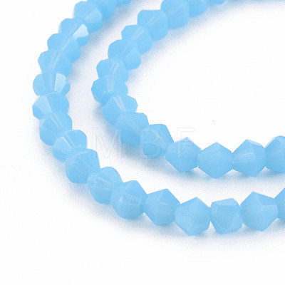 Opaque Solid Color Glass Beads Strands GLAA-Q080-4mm-B11-1