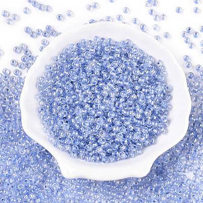 6/0 Transparent Inside Colours Glass Seed Round Beads SEED-N006-004E-1