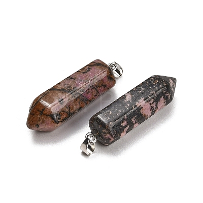 Natural Rhodonite Pendants GG-CBAA0EE-02P-05-1