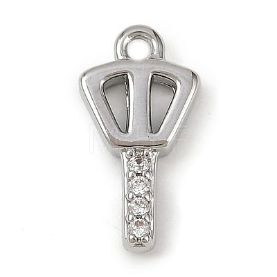 Brass Micro Pave Clear Cubic Zirconia Pendants LS-KK-L238-22P-1