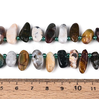 Natural Indian Agate Beads Strands G-Z091-A24-1