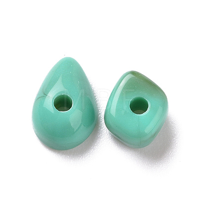 Two Tone Opaque Acrylic Beads OACR-P013-08-1