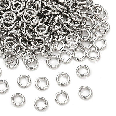 Tarnish Resistant 304 Stainless Steel Open Jump Rings STAS-N015-04-4x0.8mm-1