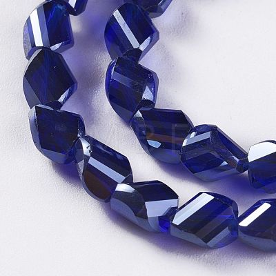 Electroplate Glass Beads Strands EGLA-E057-04B-1