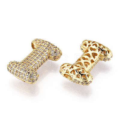 Brass Micro Pave Cubic Zirconia Pendants KK-N254-06G-I-1