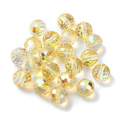 Half Plated Glass Beads EGLA-P059-02B-HP03-1