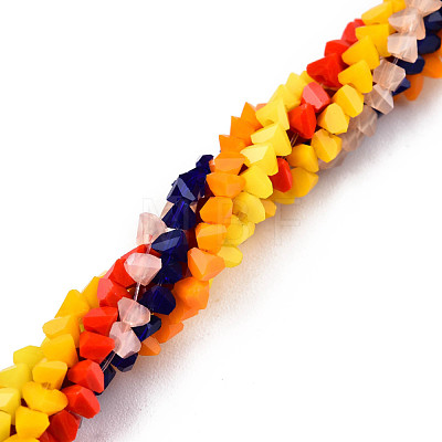 Opaque Solid Color Glass Beads Strands GLAA-N052-01-A-1