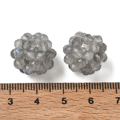 Natural Labradorite Woven Beads GG-CBA2E9C-G01-1