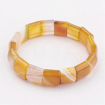 Natural Agate Stretch Bracelets BJEW-F254-F18-1