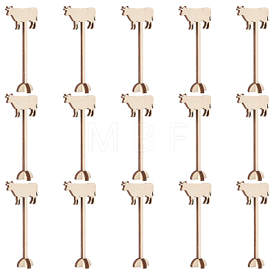15Pcs Wood Menu Selection Sign AJEW-FG0005-87D-1