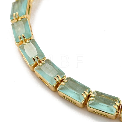 Rack Plating Brass Rectangle Link Chain Bracelet BJEW-Q771-05G-1