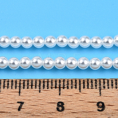 Baking Painted Pearlized Glass Pearl Bead Strands HY-N002-3mm-A12-1