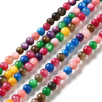 Dyed Natural Freshwater Shell Beads Strands SHEL-G014-05A-01-1