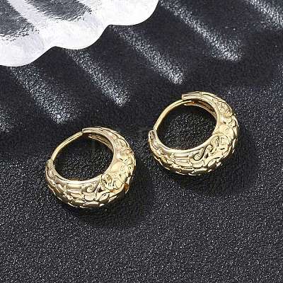 Brass Hoop Earrings EJEW-D320-16G-1