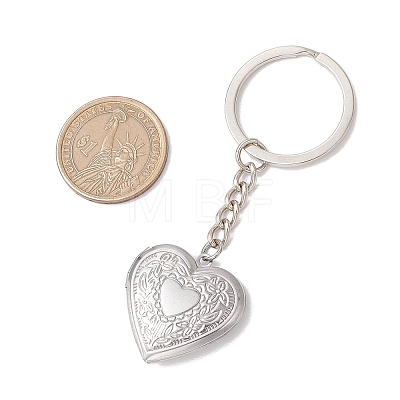 316 Stainless Steel Photo Locket Keychain KEYC-JKC01121-1