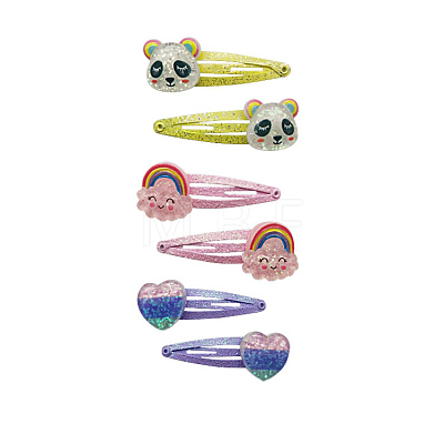 3 Pairs 3 Styles Cute Children's Hair Clips PW-WG4041C-06-1