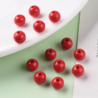 Opaque Acrylic Beads X-MACR-S370-C8mm-A14-1