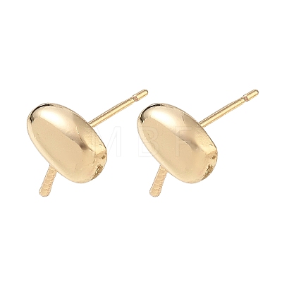 Brass Stud Earring Findings KK-CBABAE6-03LG-1