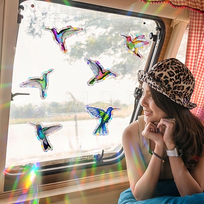 Hummingbird Rainbow Prism Electrostatic Window Stickers PW-WG45A57-01-1