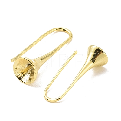 Rack Plating Brass Earring Hooks KK-F839-030B-G-1