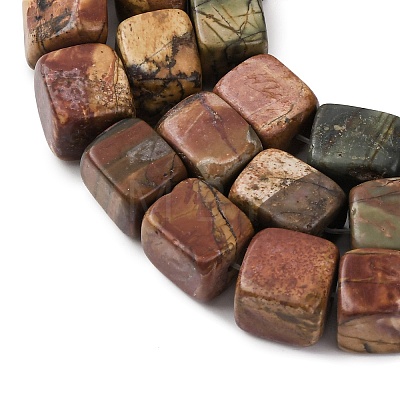 Natural Picasso Stone/Polychrome Jasper Beads Strands G-D098-D02-1