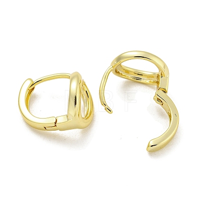 Brass Hoop Earrings EJEW-L211-011C-G-1