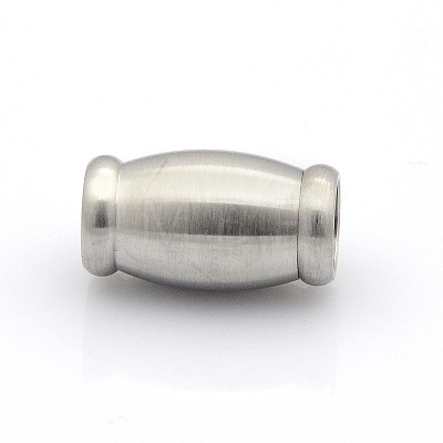 Tarnish Resistant 304 Stainless Steel Matte Surface Magnetic Clasps with Glue-in Ends STAS-O042-D-28-1