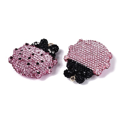 Handmade Polymer Clay & Rhinestone Big Pendants FIND-Q123-01B-1