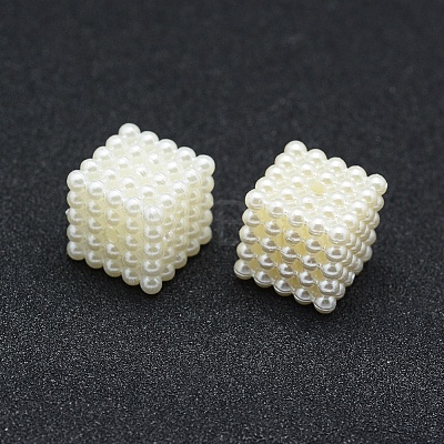 ABS Plastic Imitation Pearl Beads OACR-A009-02B-02-1