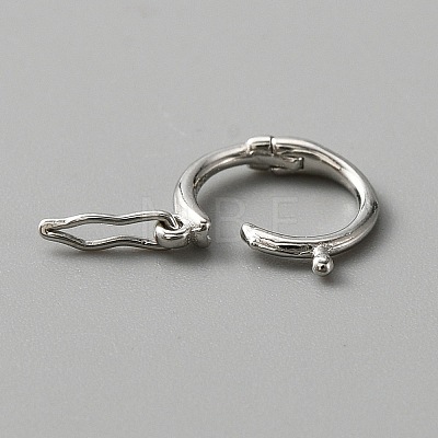 Anti-Tarnish 925 Sterling Silver Twister Clasp FIND-WH0126-77P-1