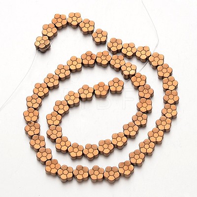 Electroplate Non-magnetic Synthetic Hematite Beads Strands G-F300-07-08-1