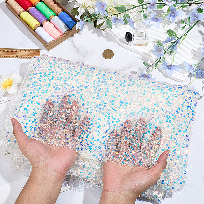 Polyester & PET Gauze Fabric DIY-WH20001-74E-1